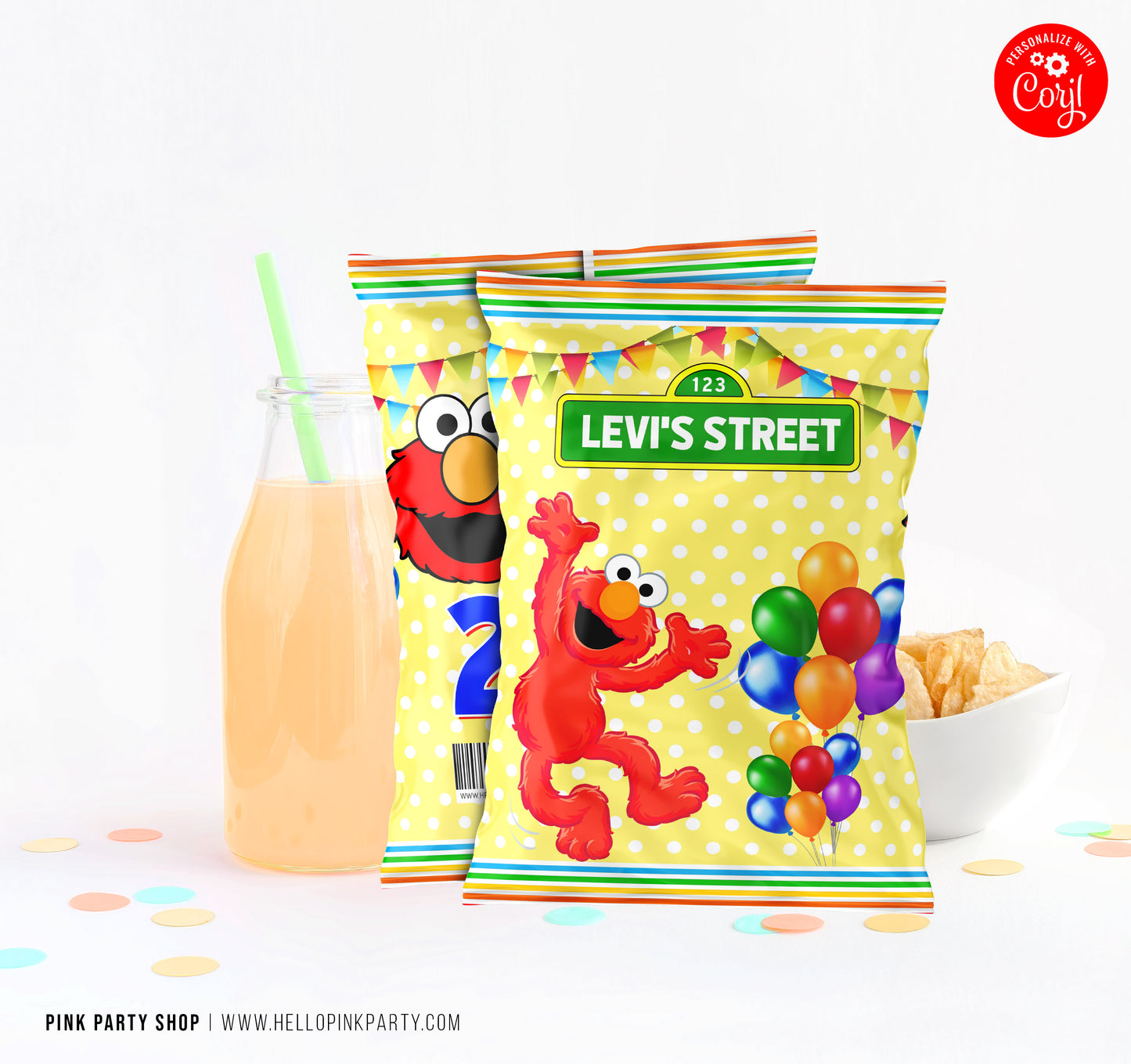 ELMO SESAME STREET CHIP BAG WRAPPER DESIGN