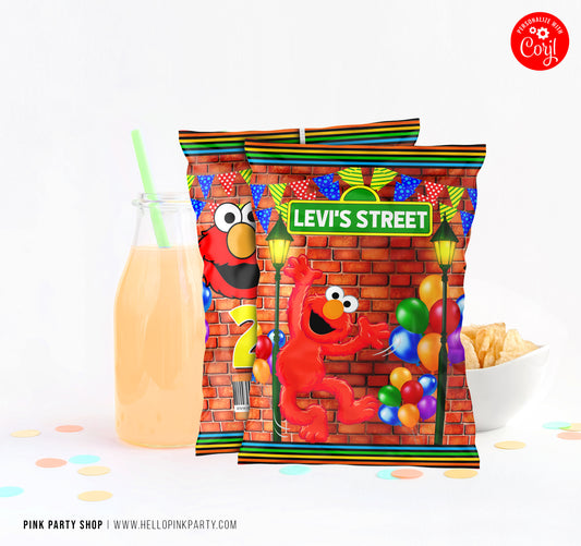 ELMO SESAME STREET CHIP BAG WRAPPER DESIGN