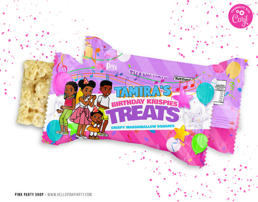 GRACIE'S CORNER RICE KRISPIE TREATS EDITABLE WRAPPER