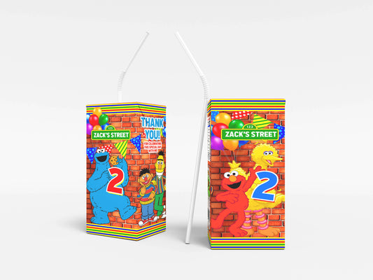 SESAME STREET JUICE BOX LABEL DESIGN