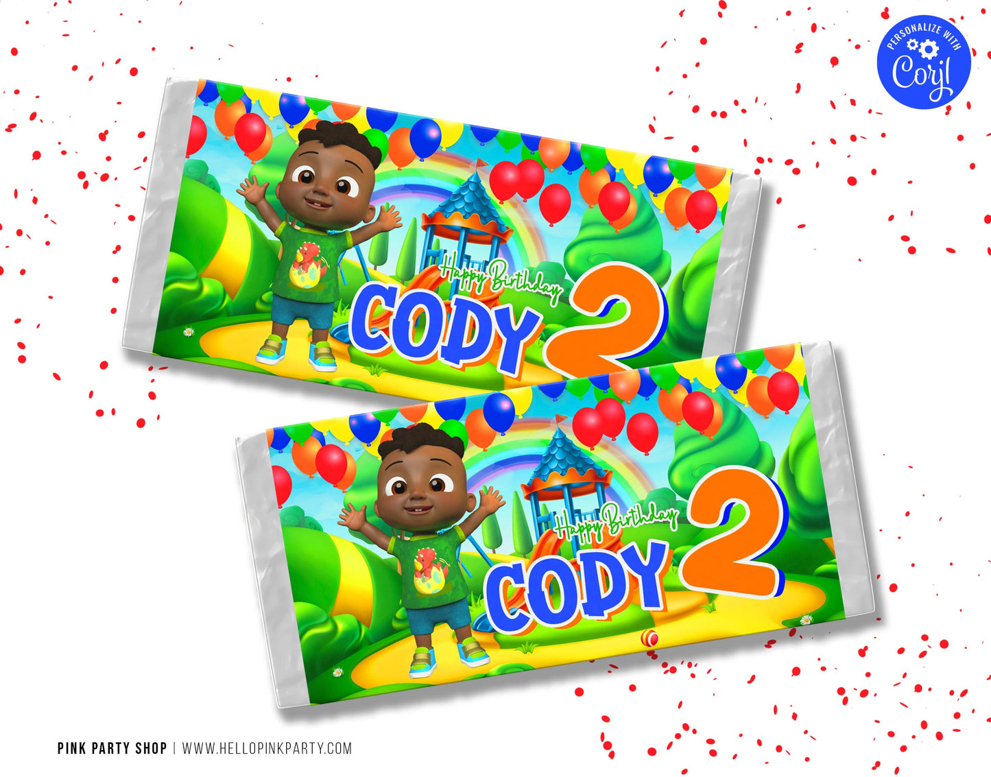 COCOMELON EDITABLE CANDY BAR WRAPPERS