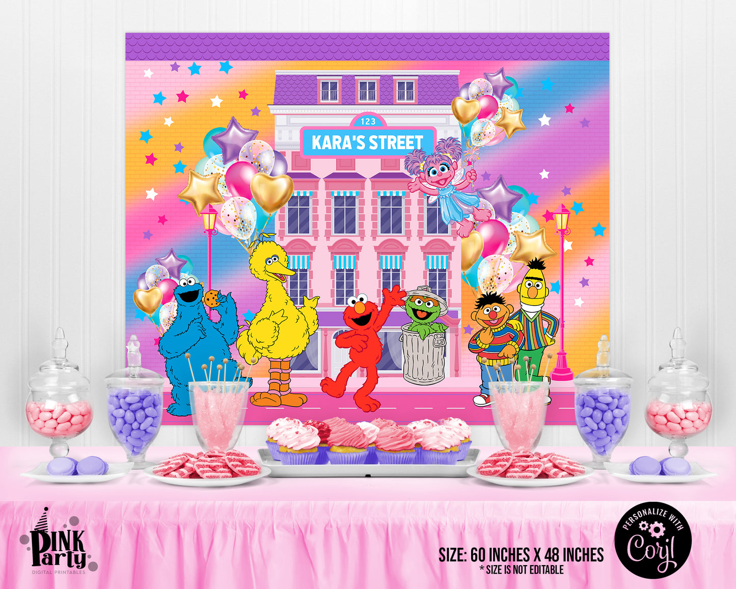 ABBY CADABBY PRINTABLE EDITABLE BACKDROP DESIGN