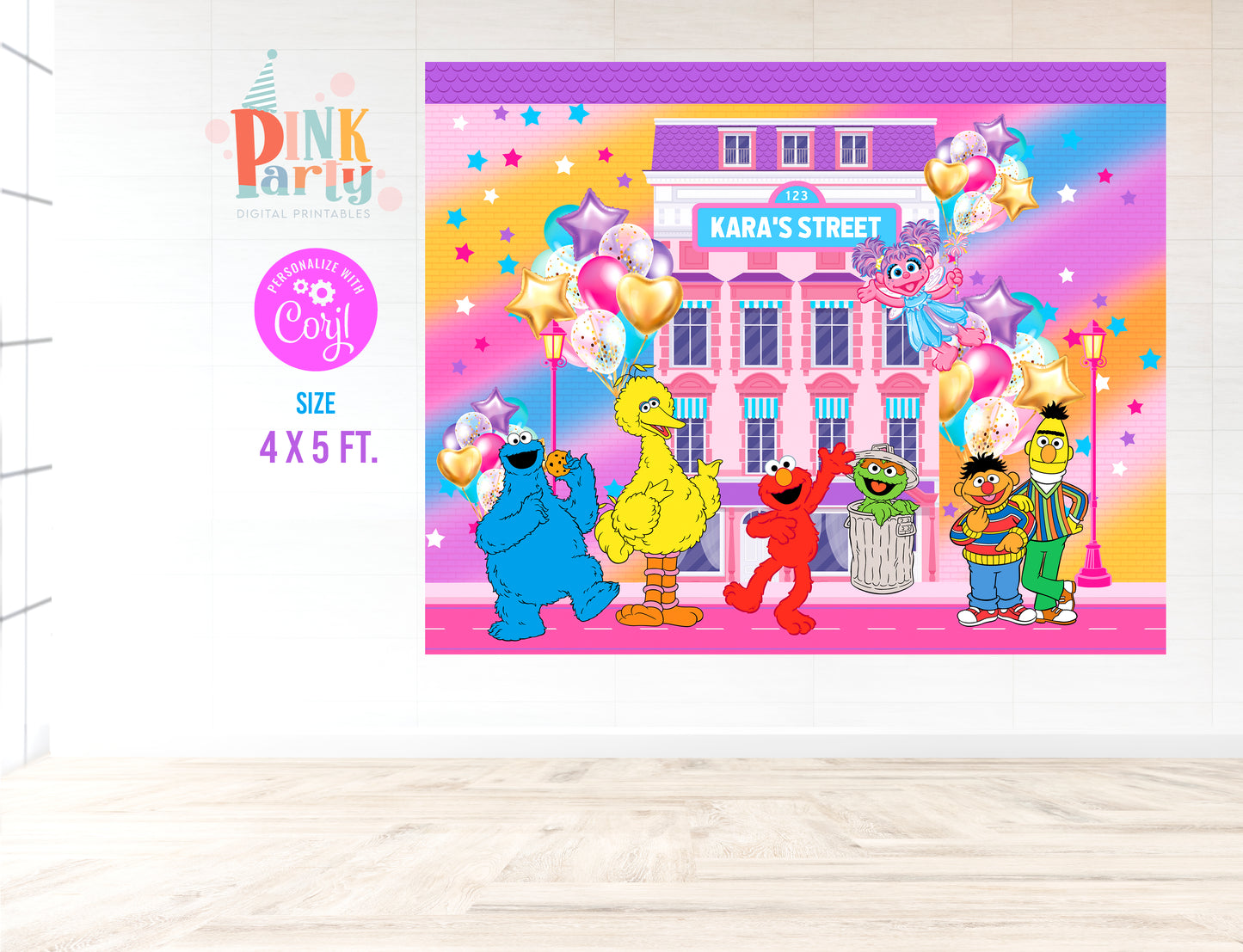 ABBY CADABBY PRINTABLE EDITABLE BACKDROP DESIGN