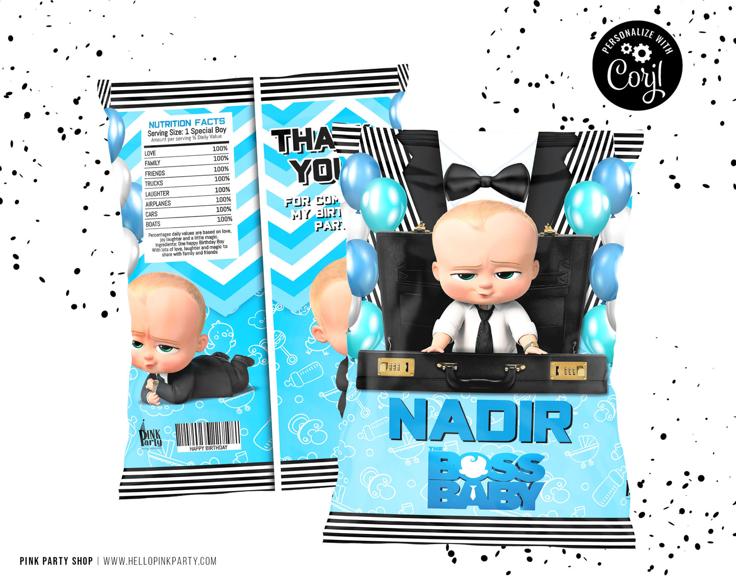 BOSS BABY CHIP BAG WRAPPER DESIGN