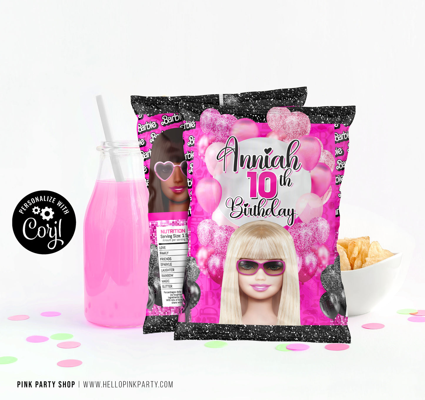 BARBIE CHIP BAG WRAPPER DESIGN