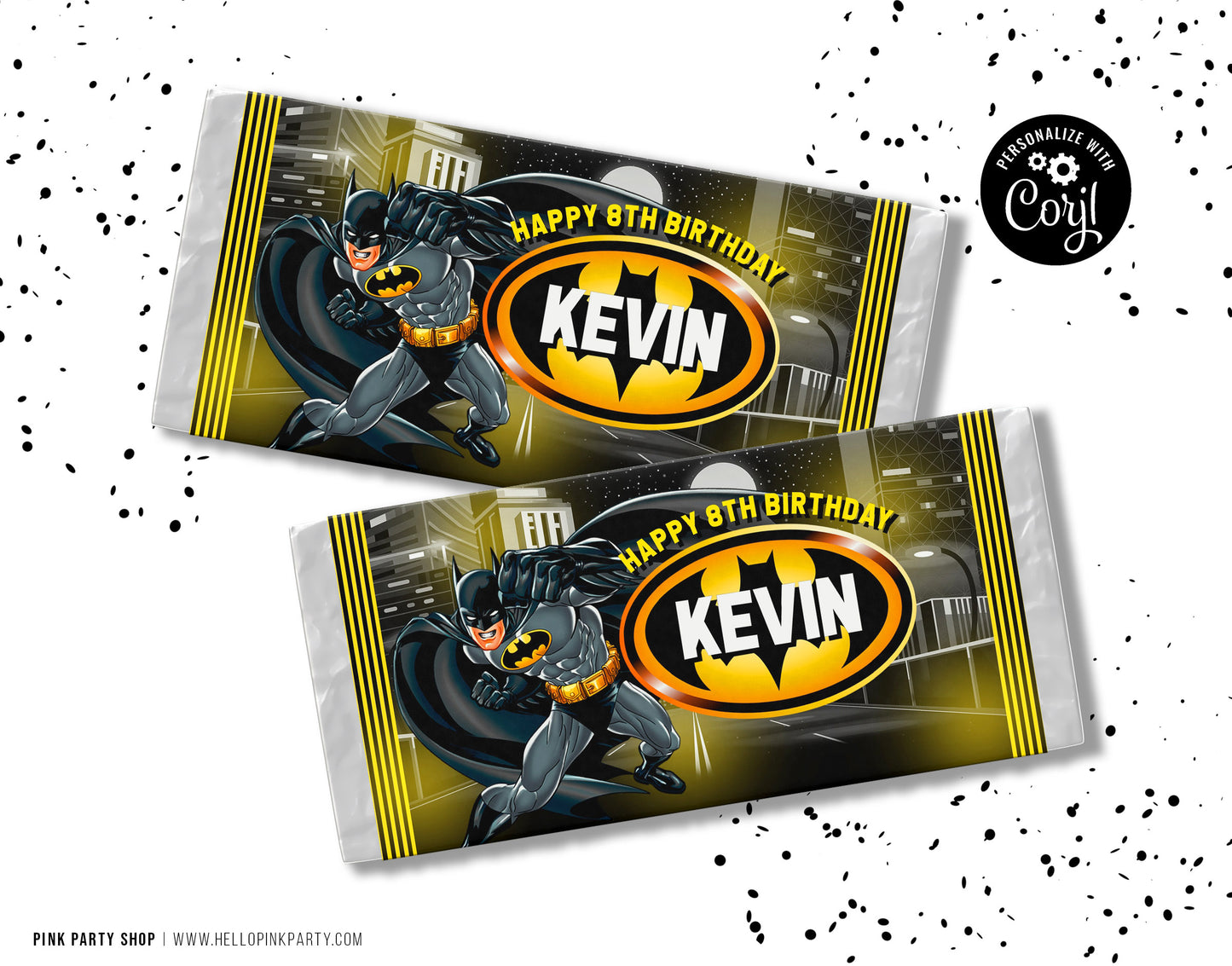 BATMAN EDITABLE CANDY BAR WRAPPER DESIGN