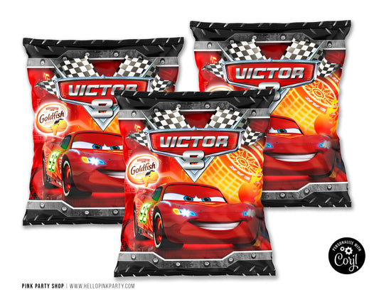 CARS GOLDFISH CRACKERS WRAPPER DESIGN