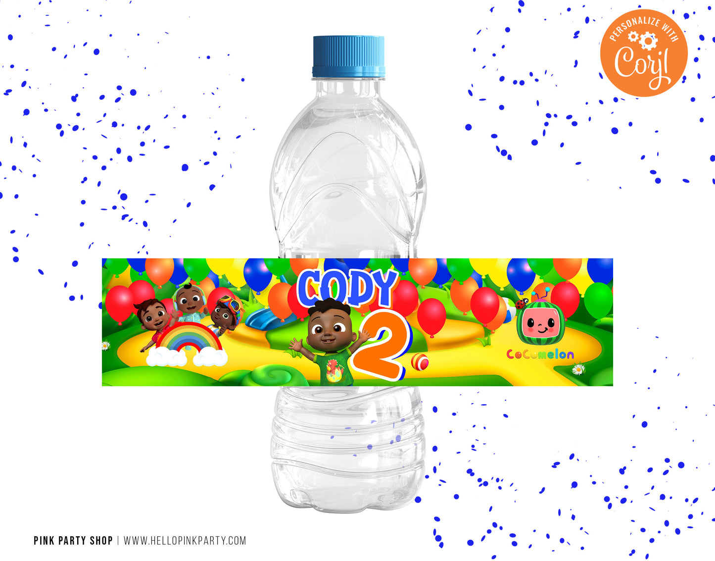 COCOMELON WATER LABELS EDITABLE TEMPLATE