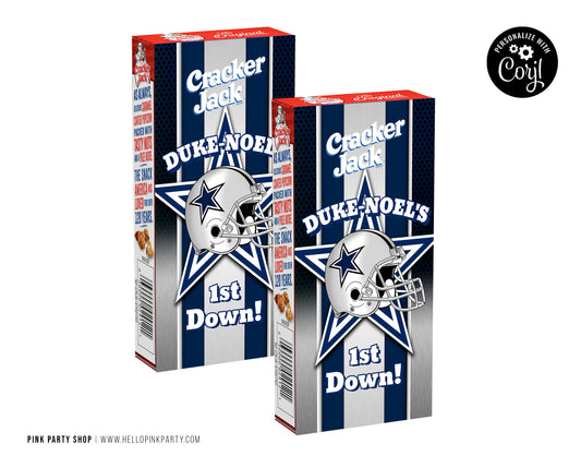 DALLAS COWBOYS EDITABLE CRACKER JACK LABELS TEMPLATE