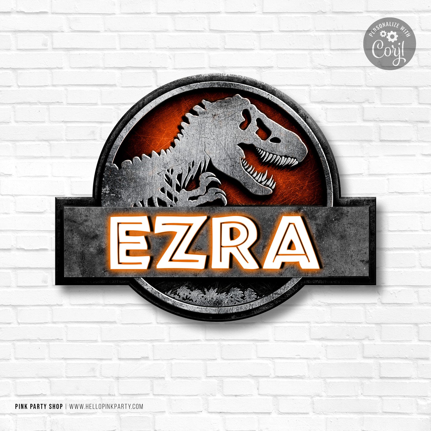 JURASSIC WORLD PRINTABLE EDITABLE CUT OUT LOGO DESIGN