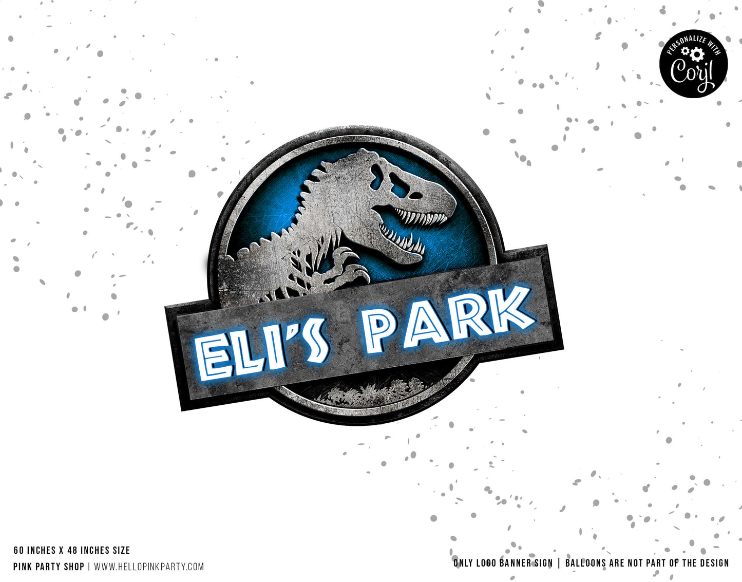 JURASSIC WORLD PRINTABLE EDITABLE ENTRANCE SIGN DESIGN