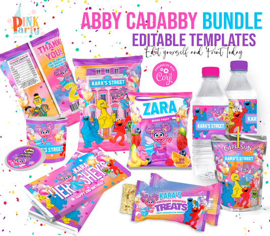 ABBY CADABBY EDITABLE PRINTABLE PARTY BUNDLE