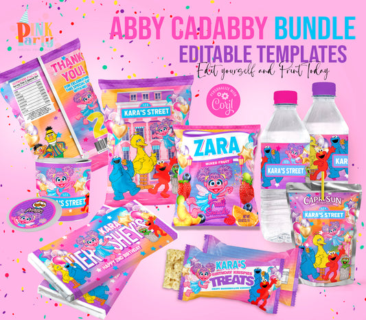 ABBY CADABBY EDITABLE PRINTABLE PARTY BUNDLE