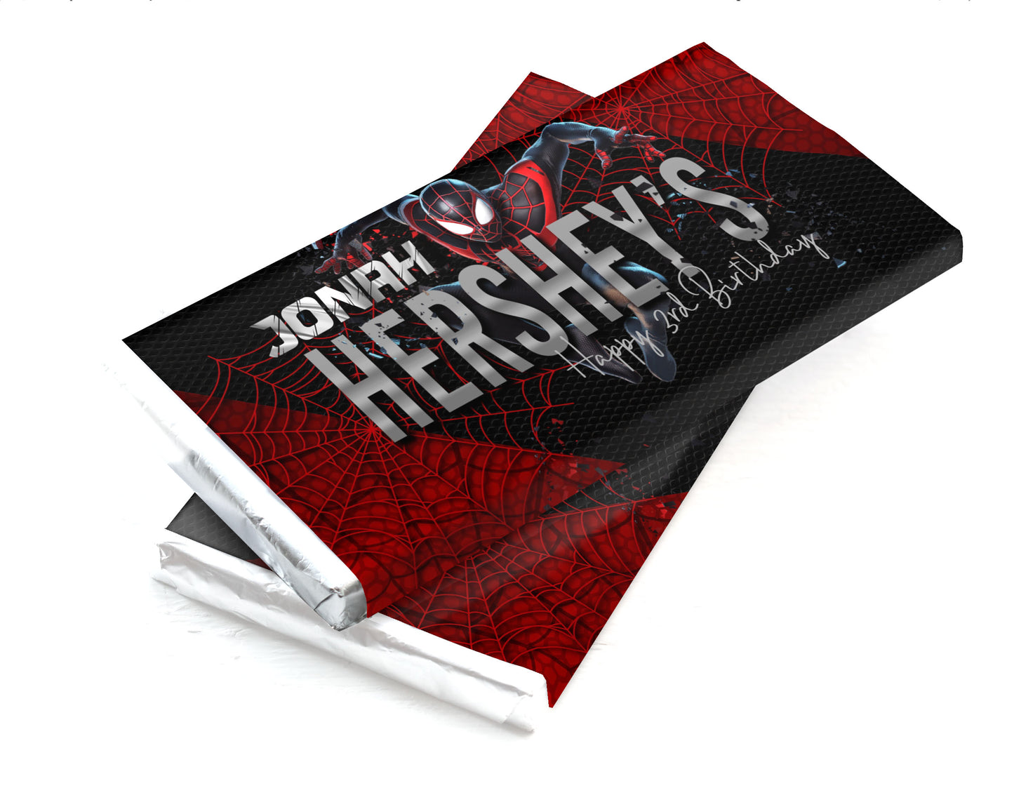 SPIDERMAN MILES MORALES EDITABLE CANDY BAR WRAPPER DESIGN