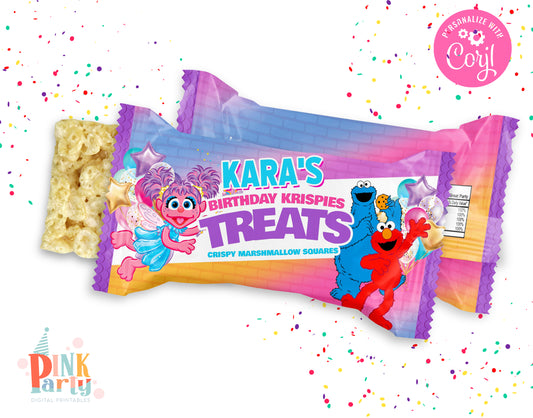 ABBY CADABBY RICE KRISPIE TREATS EDITABLE WRAPPER