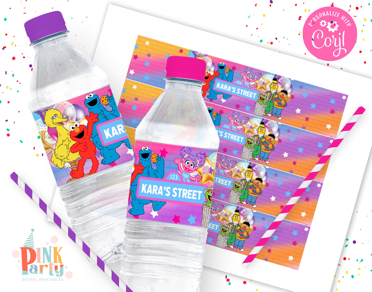 ABBY CADABBY EDITABLE WATER LABEL WRAPPERS DESIGN