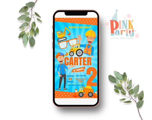 BLIPPI EVITE EDITABLE DIGITAL INVITATION