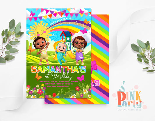 COCOMELON EDITABLE TEMPLATE INVITATION