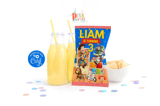 TOY STORY BOY STORY CHIP BAG EDITABLE WRAPPER TEMPLATE