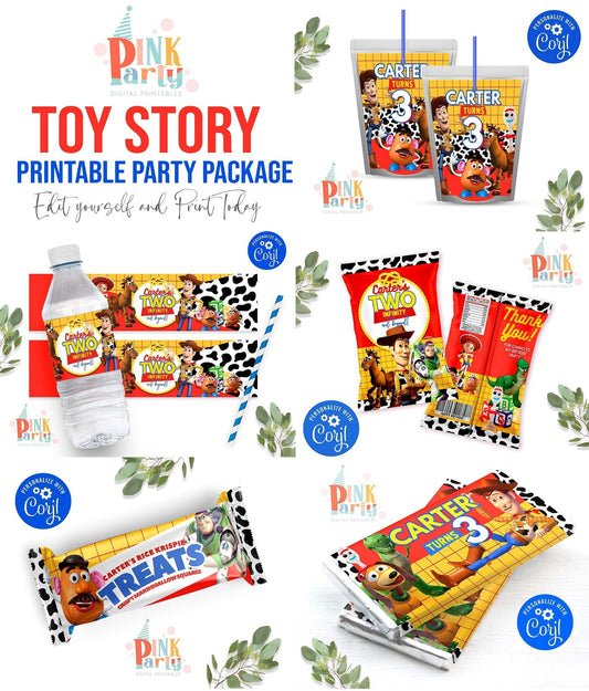 TOY STORY PRINTABLE EDITABLE PARTY BUNDLE KIT