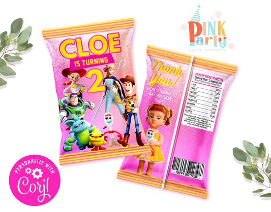 TOY STORY CHIP BAG WRAPPER EDITABLE TEMPLATE