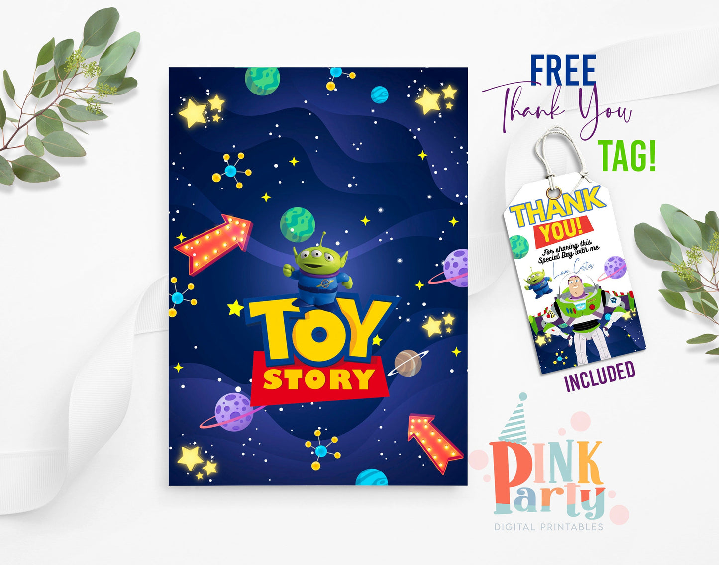 TOY STORY BUZZ LIGHTYEAR EDITABLE INVITATION