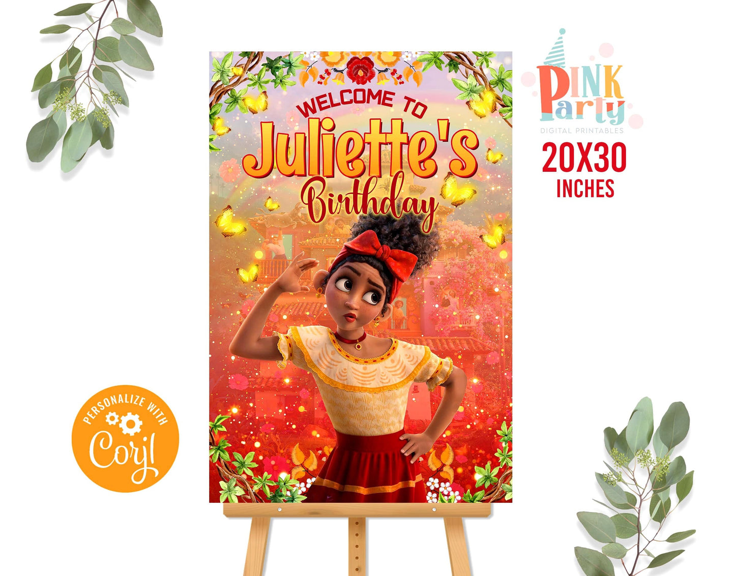 ENCANTO DOLORES PRINTABLE WELCOME SIGN EDITABLE TEMPLATE