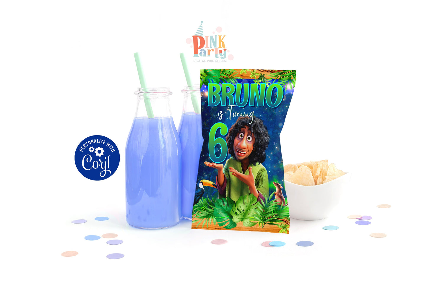 ENCANTO BRUNO CHIP BAG EDITABLE TEMPLATE