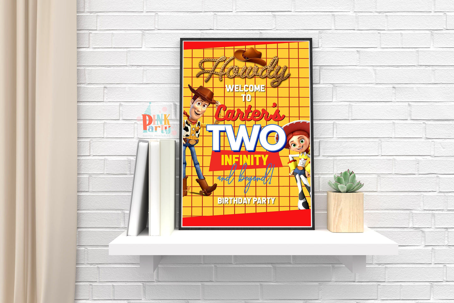 TOY STORY WOODY WELCOME SIGN EDITABLE TEMPLATE