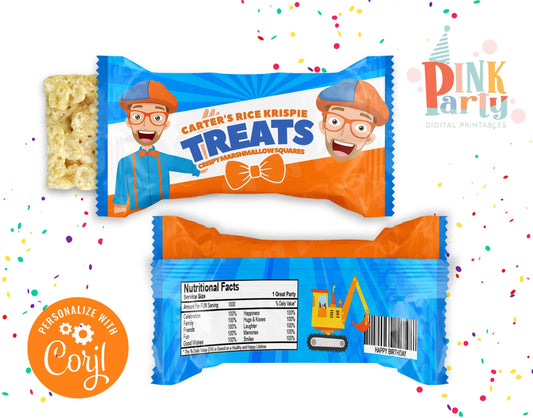 BLIPPI EDITABLE RICE KRISPIE TREATS WRAPPER