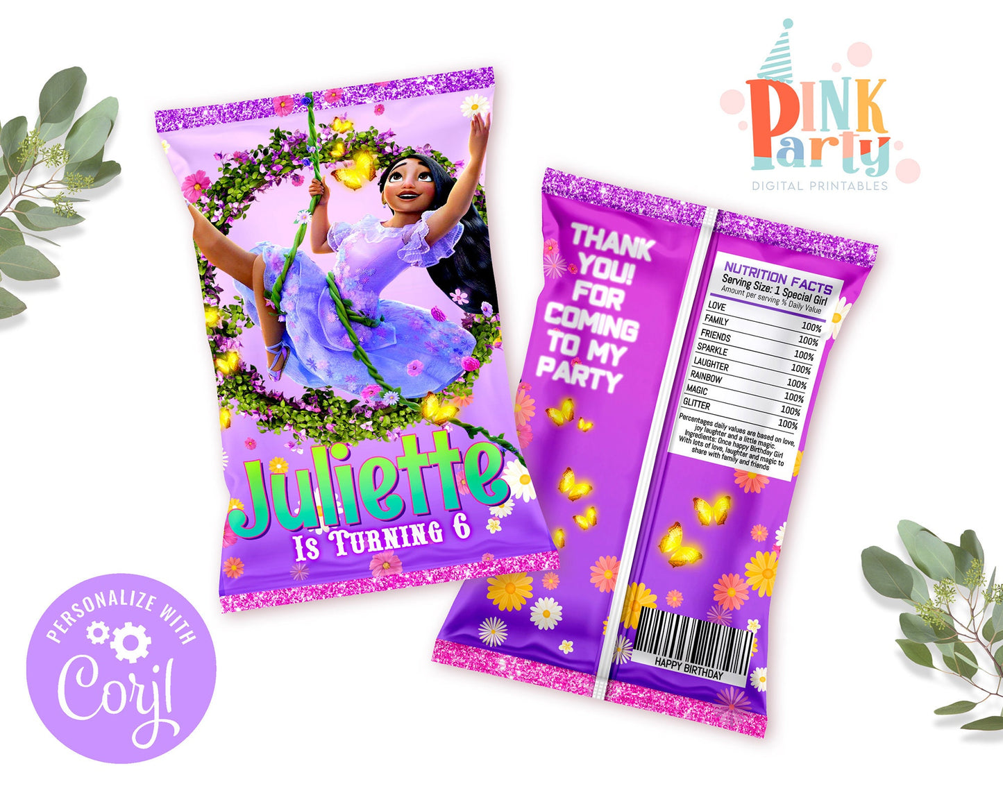 Kids Birthday Bundle, Template Printable, kids Birthday chip bag, kids Editable labels, printable wrapper, editable favors, candy labels