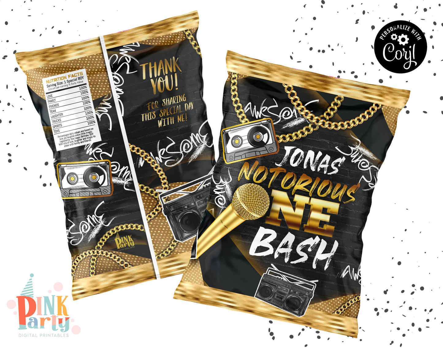 Kids Birthday chip bag, Template Printable, kids Birthday chip bag, kids Editable chip bag, Chip bag template, Potatoes wrapper, chip labels