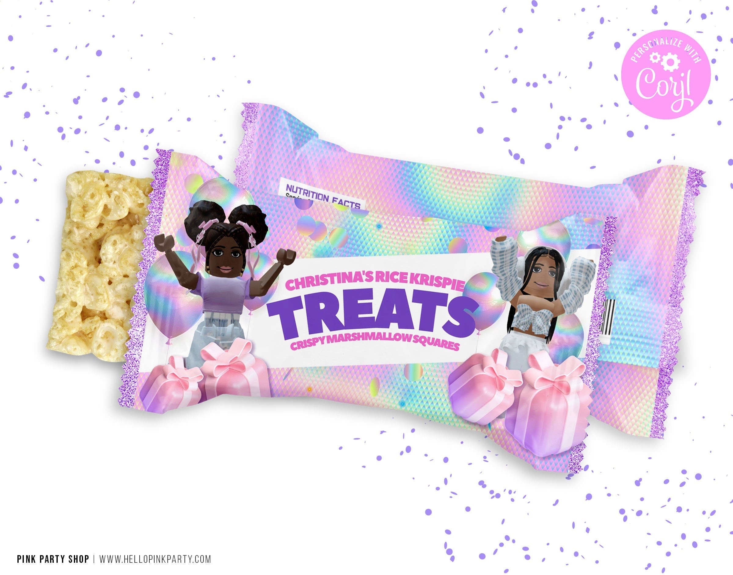 Roblox rice krispies treats editable template – hellopinkpartyshop