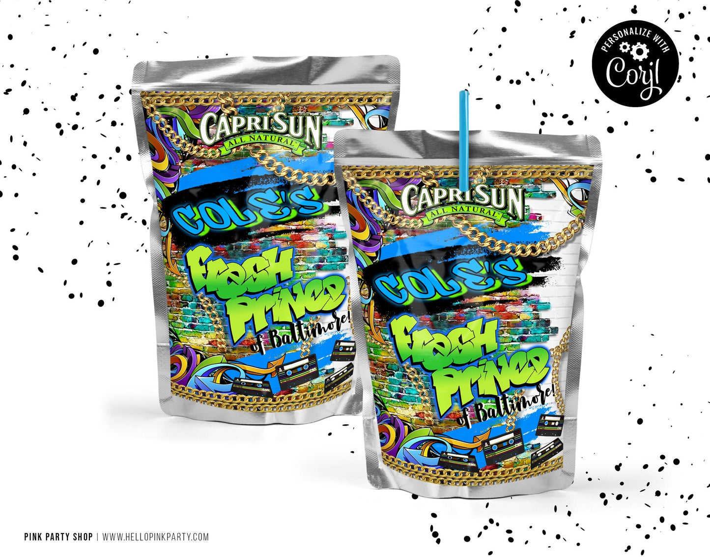 Fresh Prince caprisun editable printable template