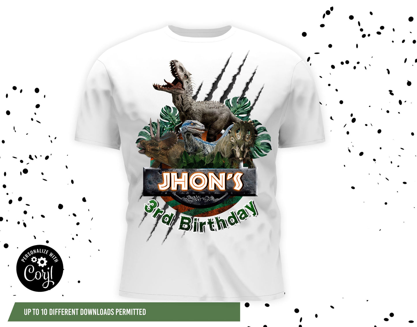 Jurassic T-shirt Printable design