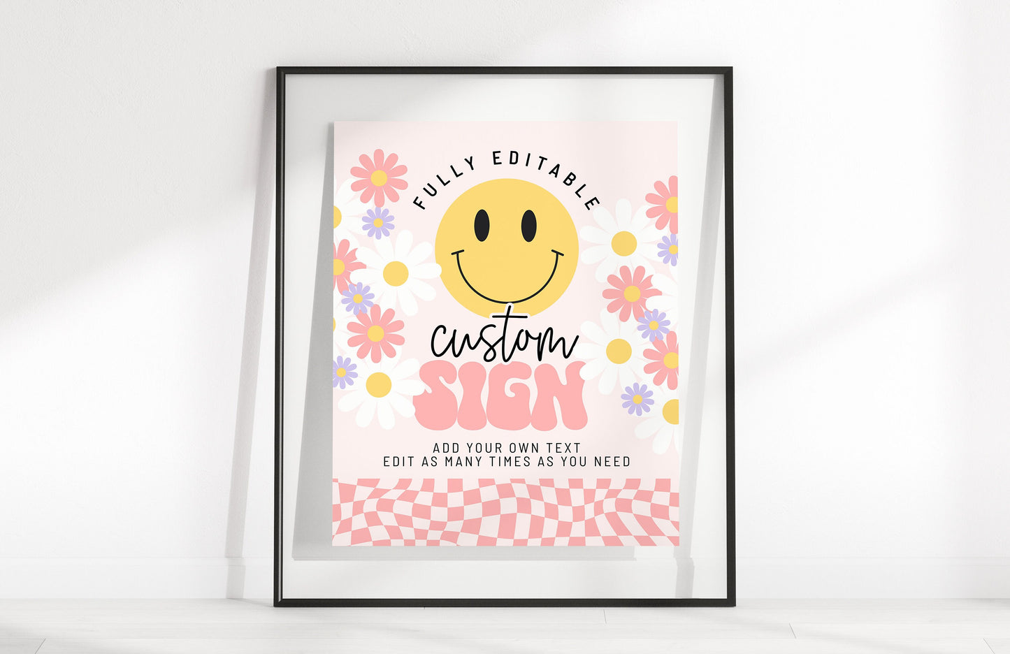 Editable ONE HAPPY BABE Birthday Candy Bar Label