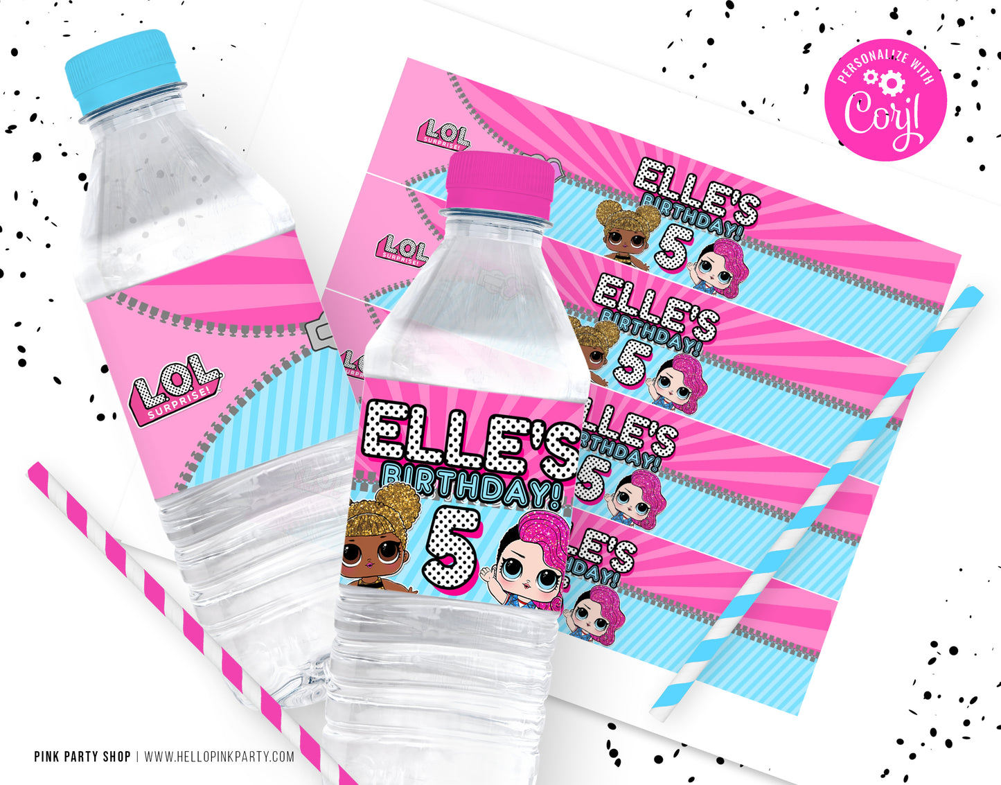 LOL SURPRISE EDITABLE WATER LABEL WRAPPERS DESIGN