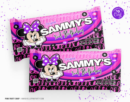 MINNIE MOUSE  SKITTLES BAG WRAPPER DESIGN