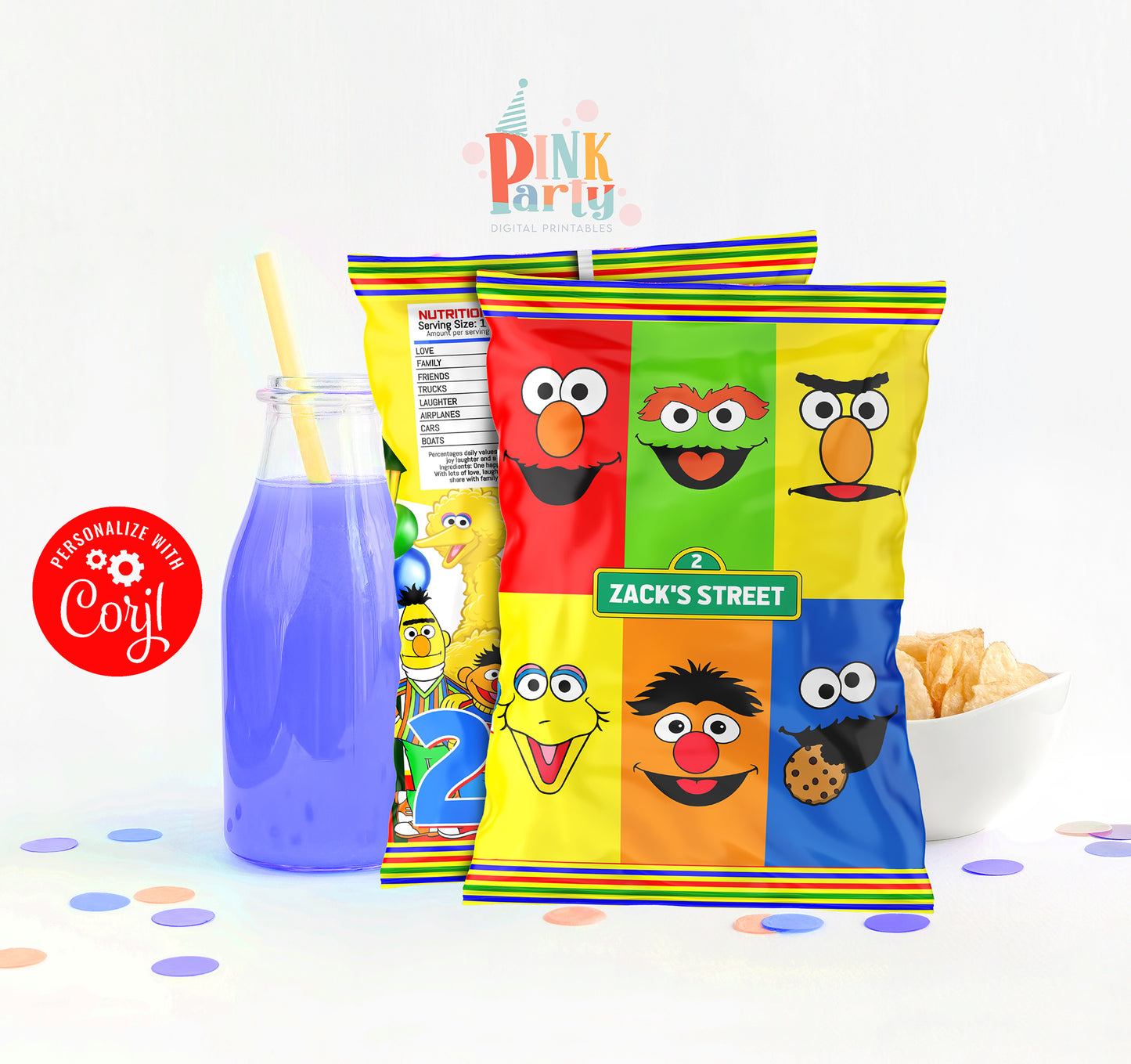 SESAME STREET CHIP BAG WRAPPER DESIGN