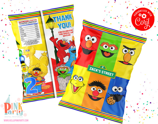 SESAME STREET CHIP BAG WRAPPER DESIGN