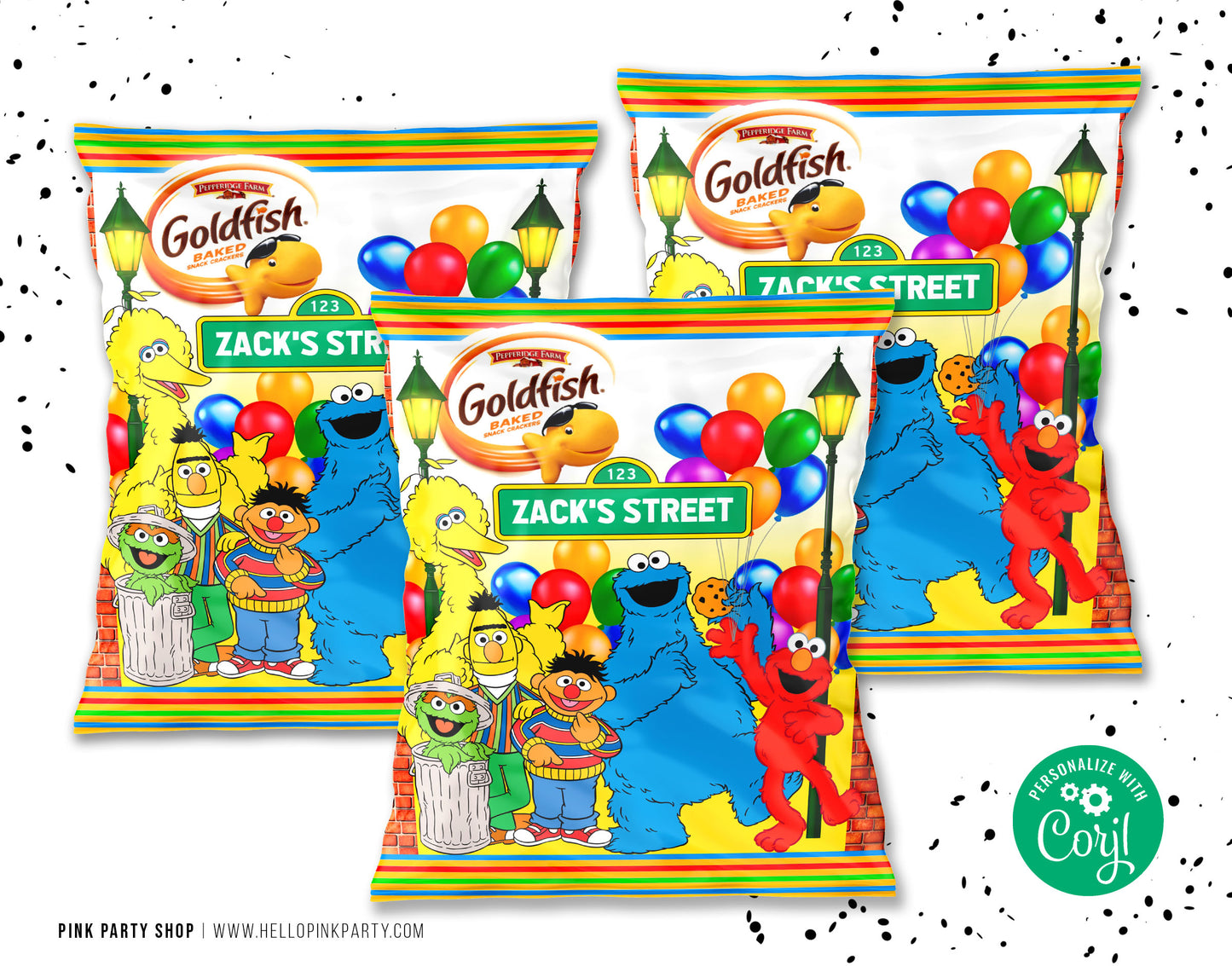 SESAME STREET GOLDFISH CRACKERS WRAPPER DESIGN